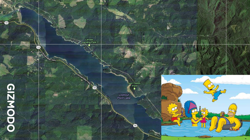 Illustration for article titled What The Simpsons' Springfield Looks Like in Real Life